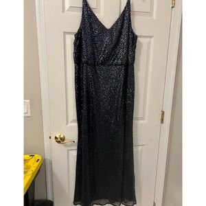 Dark blue sequin dress